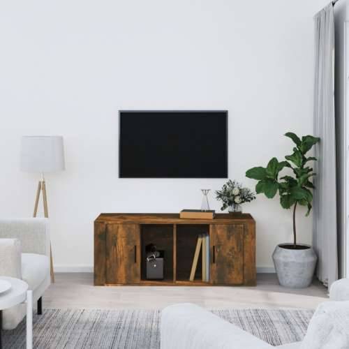 TV ormarić boja dimljenog hrasta 100x35x40 cm konstruirano drvo - Dimljeni hrast 1 Cijena