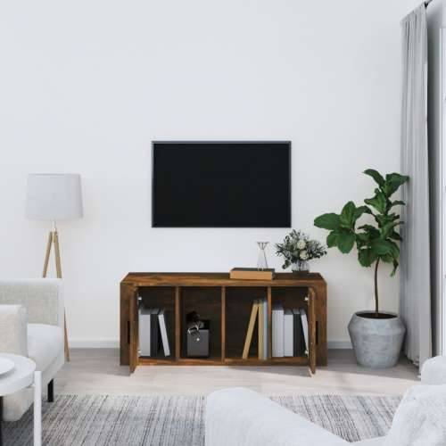 TV ormarić boja dimljenog hrasta 100x35x40 cm konstruirano drvo - Dimljeni hrast 1 Cijena
