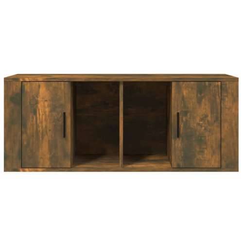 TV ormarić boja dimljenog hrasta 100x35x40 cm konstruirano drvo - Dimljeni hrast 1 Cijena