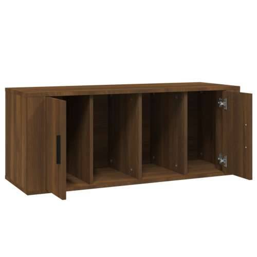 TV ormarić boja smeđeg hrasta 100x35x40 cm konstruirano drvo - Smeđi hrast 1 Cijena