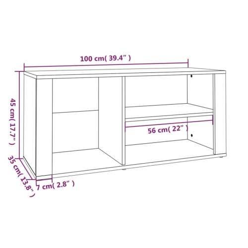 Ormarić za cipele bijeli 100 x 35 x 45 cm od konstruiranog drva - Bijela 1 Cijena