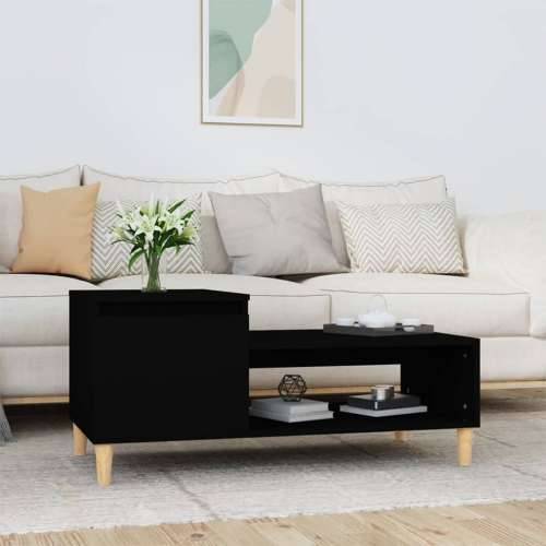 Stolić za kavu crni 100 x 50 x 45 cm od konstruiranog drva - Crna 1 Cijena