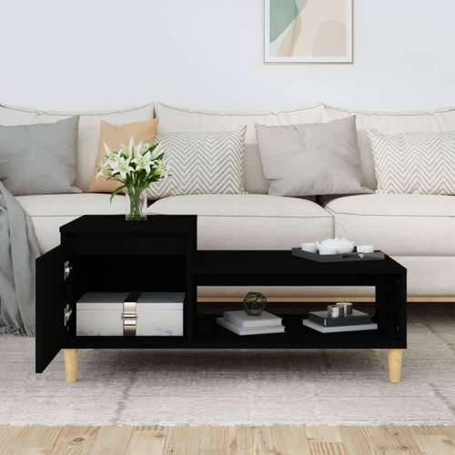 Stolić za kavu crni 100 x 50 x 45 cm od konstruiranog drva - Crna 1 Cijena