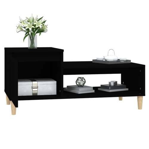Stolić za kavu crni 100 x 50 x 45 cm od konstruiranog drva - Crna 1 Cijena