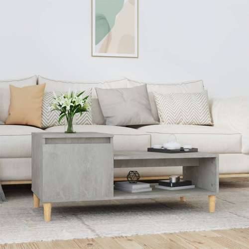 Stolić za kavu boja betona 100x50x45 cm od konstruiranog drva - Beton siva 1 Cijena