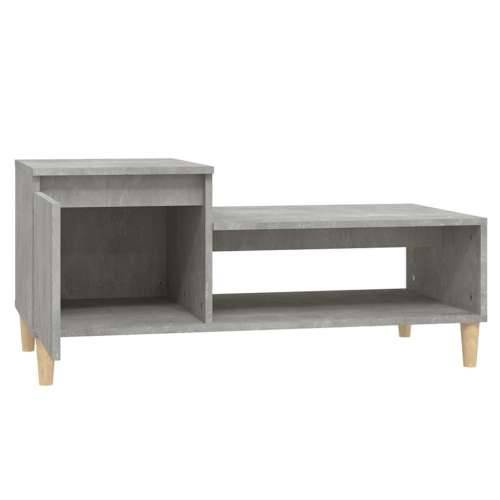 Stolić za kavu boja betona 100x50x45 cm od konstruiranog drva - Beton siva 1 Cijena