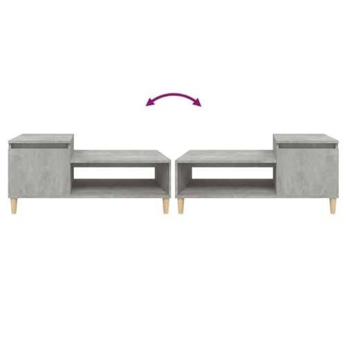 Stolić za kavu boja betona 100x50x45 cm od konstruiranog drva - Beton siva 1 Cijena