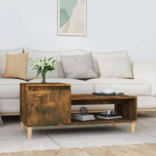 Stolić za kavu boja hrasta 100x50x45 cm konstruirano drvo - Dimljeni hrast 1 Cijena