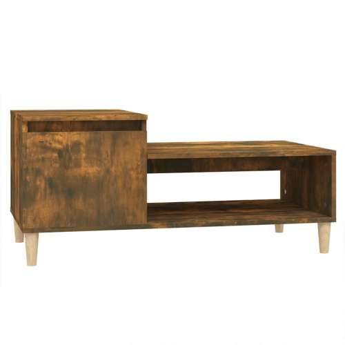 Stolić za kavu boja hrasta 100x50x45 cm konstruirano drvo - Dimljeni hrast 1 Cijena