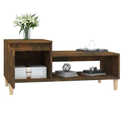 Stolić za kavu boja hrasta 100x50x45 cm konstruirano drvo - Dimljeni hrast 1 Cijena