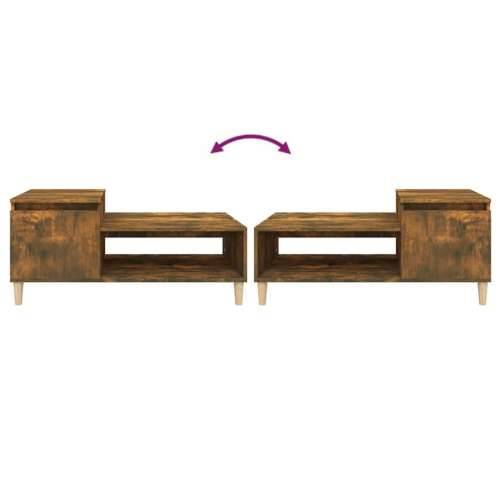 Stolić za kavu boja hrasta 100x50x45 cm konstruirano drvo - Dimljeni hrast 1 Cijena
