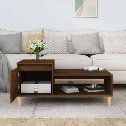 Stolić za kavu boja hrasta 100 x 50 x 45 cm konstruirano drvo - Smeđi hrast 1 Cijena