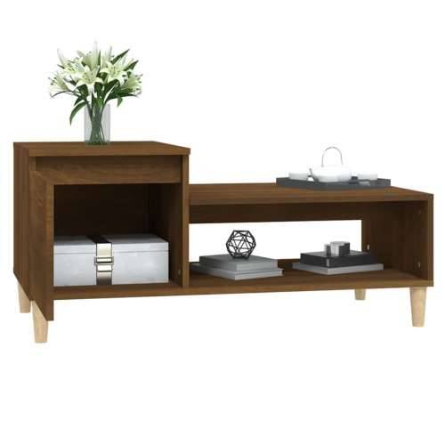 Stolić za kavu boja hrasta 100 x 50 x 45 cm konstruirano drvo - Smeđi hrast 1 Cijena