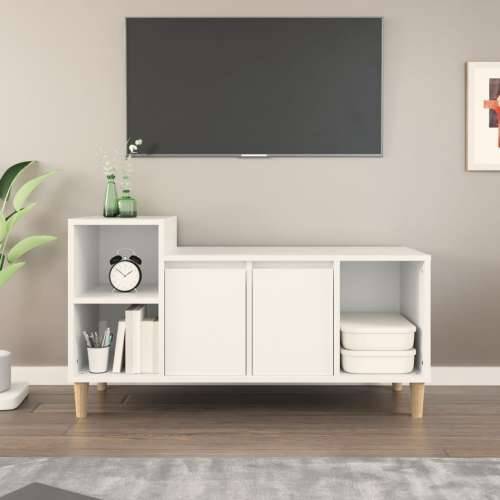 TV ormarić bijeli 100 x 35 x 55 cm od konstruiranog drva - Bijela 1 Cijena