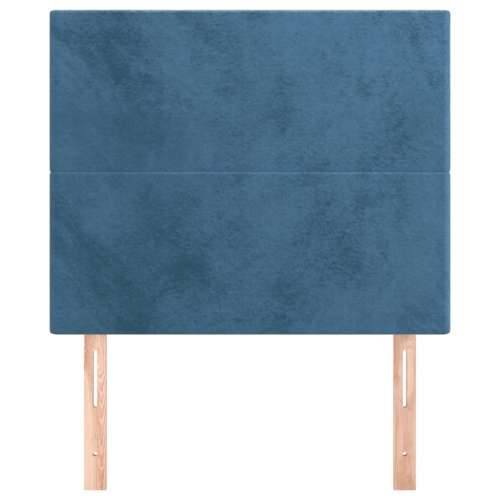 Uzglavlja 2 kom tamnoplava 90x5x78/88 cm baršunasta - Tamno plava 90 cm 1 Visoko Cijena