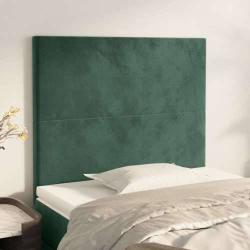 Uzglavlja 2 kom tamnozelena 100x5x78/88 cm baršunasta - Tamnozelena 100 cm 1 Visoko Cijena