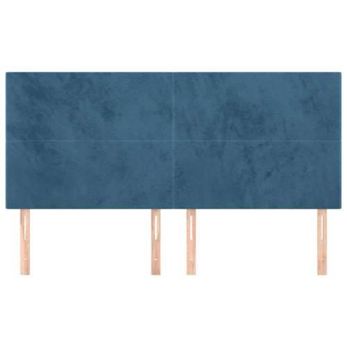 Uzglavlje 4 kom tamnoplavi 90x5x78/88 cm baršunasta - Tamno plava 180 cm 1 Visoko Cijena