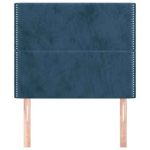 Uzglavlja 2 kom tamnoplava 80x5x78/88 cm baršunasta - Tamno plava 80 cm 1 Visoko Cijena