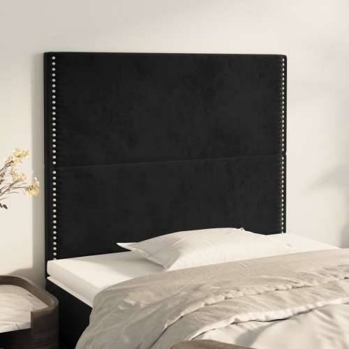 Uzglavlja 2 kom crna 90x5x78/88 cm baršunasta - Crna 90 cm 1 Visoko Cijena