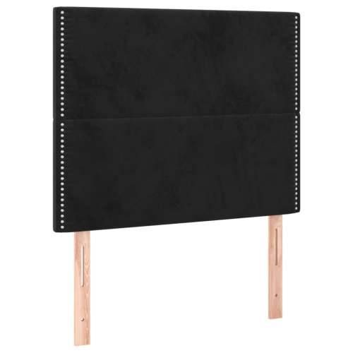 Uzglavlja 2 kom crna 90x5x78/88 cm baršunasta - Crna 90 cm 1 Visoko Cijena
