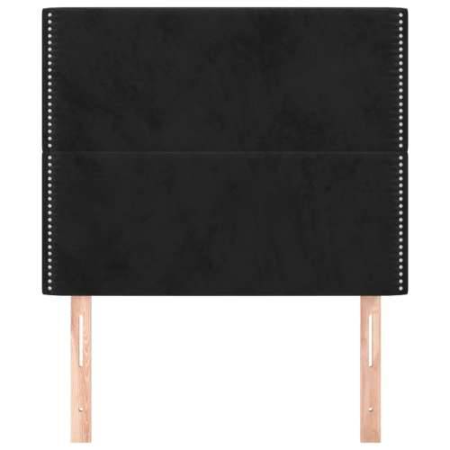 Uzglavlja 2 kom crna 90x5x78/88 cm baršunasta - Crna 90 cm 1 Visoko Cijena