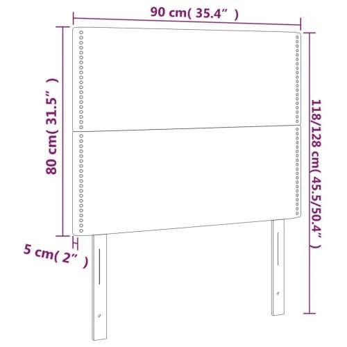 Uzglavlja 2 kom crna 90x5x78/88 cm baršunasta - Crna 90 cm 1 Visoko Cijena