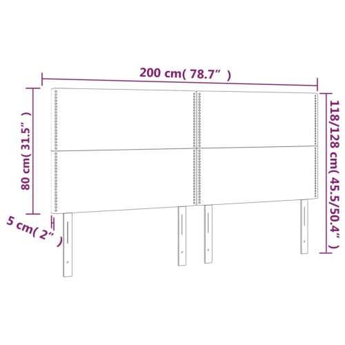 Uzglavlje 4 kom tamnozeleni 100x5x78/88 cm baršunasta - Tamnozelena 200 cm 1 Visoko Cijena