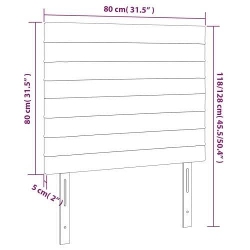 Uzglavlja 2 kom tamnoplava 80x5x78/88 cm baršunasta - Tamno plava 80 cm 1 Visoko Cijena