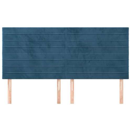 Uzglavlja 4 kom tamnoplavi 80x5x78/88 cm baršunasta - Tamno plava 160 cm 1 Visoko Cijena