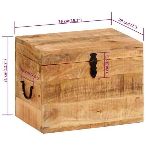 Kutija za pohranu 39 x 28 x 31 cm od masivnog drva manga - 1 masivno drvo manga Cijena