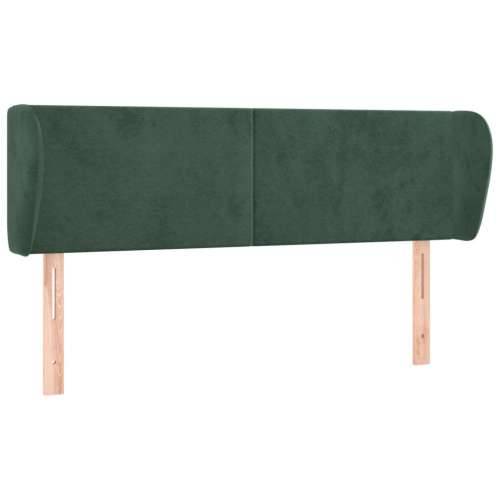 Uzglavlje s ušima tamnozeleno 147x23x78/88 cm baršunasto - Tamnozelena 147 x 23 x 78/88 cm 1 Cijena