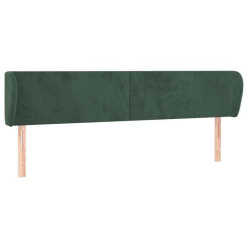 Uzglavlje s ušima tamnozeleno 183x23x78/88 cm baršunasto - Tamnozelena 183 x 23 x 78/88 cm 1 Cijena
