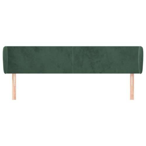 Uzglavlje s ušima tamnozeleno 183x23x78/88 cm baršunasto - Tamnozelena 183 x 23 x 78/88 cm 1 Cijena