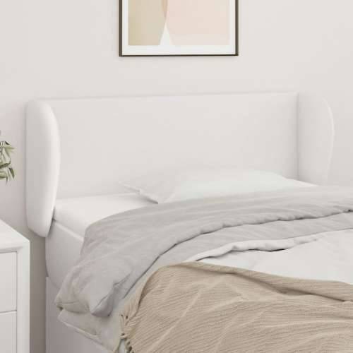 Uzglavlje s ušima bijelo 83x23x78/88 cm od umjetne kože - Bijela 83 x 23 x 78/88 cm 1 Cijena
