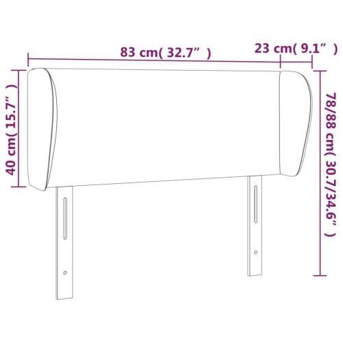 Uzglavlje s ušima bijelo 83x23x78/88 cm od umjetne kože - Bijela 83 x 23 x 78/88 cm 1 Cijena