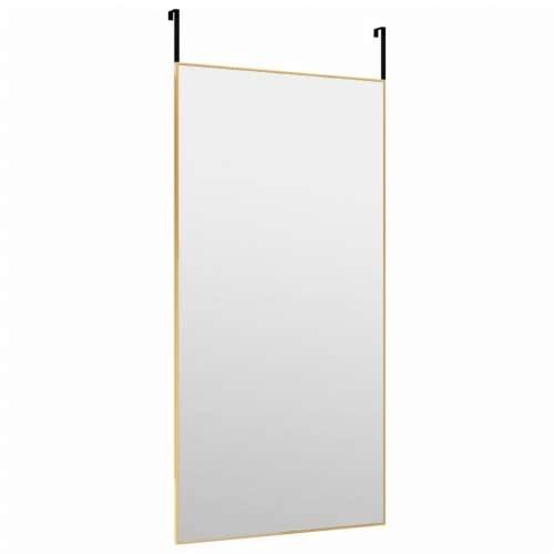 Ogledalo za vrata zlatno 50 x 100 cm od stakla i aluminija Cijena