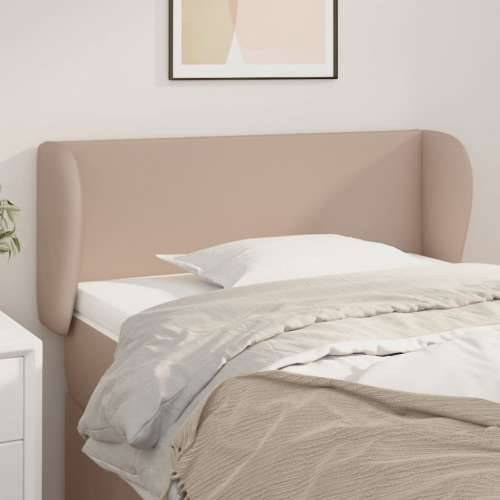 Uzglavlje s ušima boja cappuccina 103x23x78/88 cm umjetna koža - Boja cappuccina 103 x 23 x 78/88 cm 1 Cijena