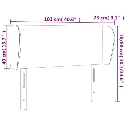 Uzglavlje s ušima boja cappuccina 103x23x78/88 cm umjetna koža - Boja cappuccina 103 x 23 x 78/88 cm 1 Cijena