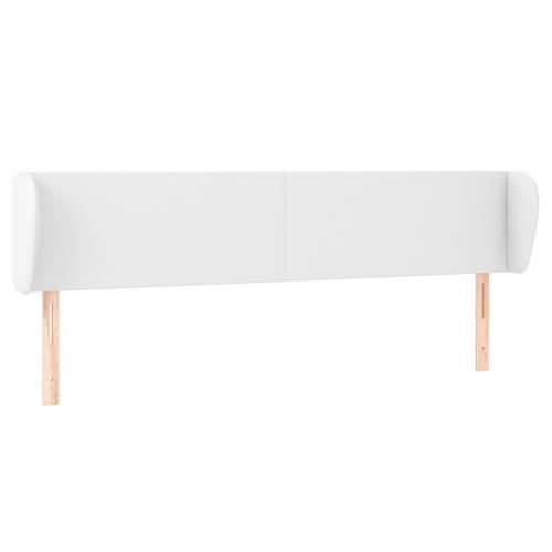Uzglavlje s ušima bijelo 163x23x78/88 cm od umjetne kože - Bijela 163 x 23 x 78/88 cm 1 Cijena