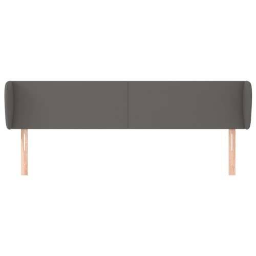 Uzglavlje s ušima sivo 203x23x78/88 cm od umjetne kože - Siva 203 x 23 x 78/88 cm 1 Cijena