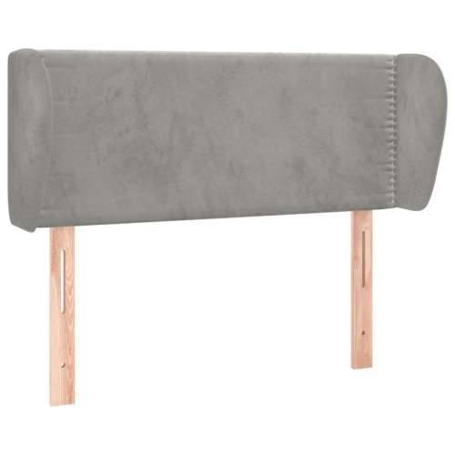 Uzglavlje s ušima svjetlosivo 83x23x78/88 cm baršunasto - Svjetlosiva 83 x 23 x 78/88 cm 1 Cijena