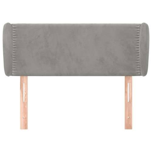 Uzglavlje s ušima svjetlosivo 83x23x78/88 cm baršunasto - Svjetlosiva 83 x 23 x 78/88 cm 1 Cijena