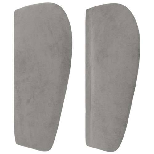 Uzglavlje s ušima svjetlosivo 83x23x78/88 cm baršunasto - Svjetlosiva 83 x 23 x 78/88 cm 1 Cijena