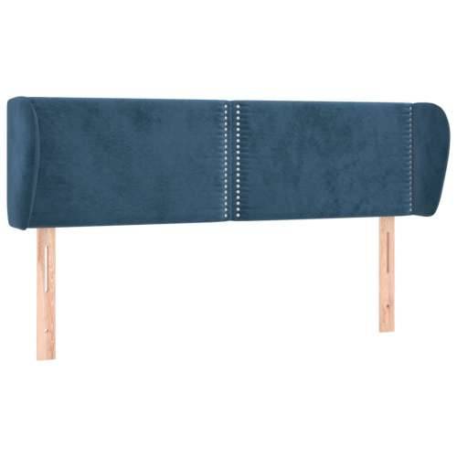 Uzglavlje s ušima tamnoplavo 147x23x78/88 cm baršunasto - Tamno plava 147 x 23 x 78/88 cm 1 Cijena
