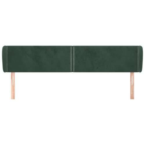 Uzglavlje s ušima tamnozeleno 203x23x78/88 cm baršunasto - Tamnozelena 203 x 23 x 78/88 cm 1 Cijena