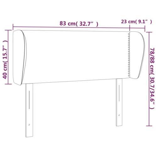 Uzglavlje s ušima crno 83x23x78/88 cm od umjetne kože - Crna 83 x 23 x 78/88 cm 1 Cijena