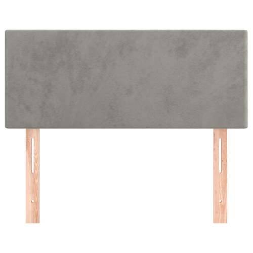 Uzglavlje svjetlosivo 100x5x78/88 cm baršunasto - Svjetlosiva 100 cm 1 Nisko Cijena