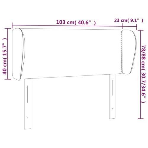 Uzglavlje s ušima crno 103x23x78/88 cm od umjetne kože - Crna 103 x 23 x 78/88 cm 1 Cijena
