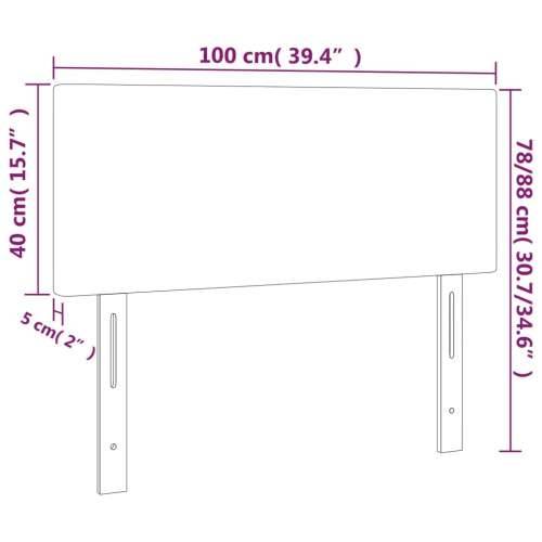 Uzglavlje crno 100x5x78/88 cm baršunasto - Crna 100 cm 1 Nisko Cijena