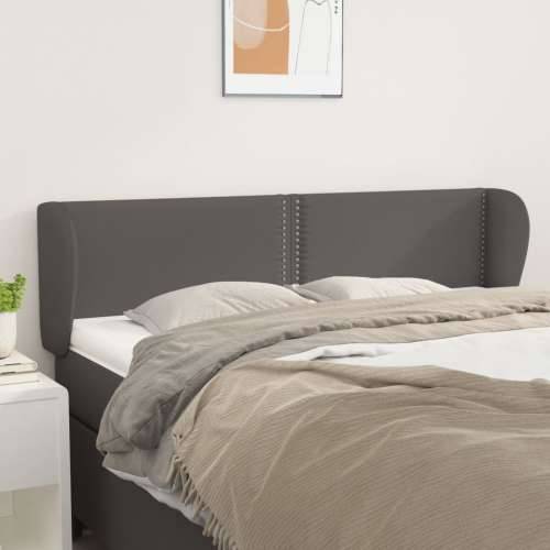 Uzglavlje s ušima sivo 147x23x78/88 cm od umjetne kože - Siva 147 x 23 x 78/88 cm 1 Cijena